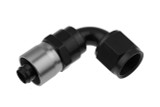 6AN Crimp Style Hose End Black 90