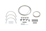 Brake Line Kit - Pro - 25 ft 3/16 in Hard Line - Brackets / Clamps / Fittings / Stainless Flex lines Included - Steel - Natural - Universal - Kit