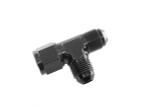 10AN  Tee w/Female Swivel On-Run - Black