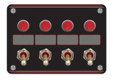 Accessory Panel Black Switch w/Pilot Light