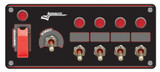 Ignition Panel Black w/4 Acc and Pilot Light