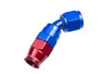 8AN 45 Degree PTFE Reusable Hose End Blue