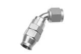 6AN 60 Degree PTFE Reusable Hose End Clear