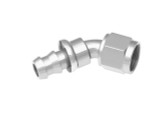 6AN 45 Degree AN Push Lock Hose End Clear