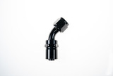 16AN 45Deg Crimp Hose End Black