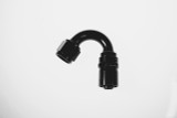 6AN 150Deg Crimp Hose End Black
