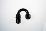 8AN 180Deg Crimp Hose End Black