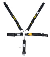 Harness 5pt LL Ratchet 2in No Lap Adj Black