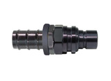 6AN Straight Push Lock Valved Quick Connect BLK