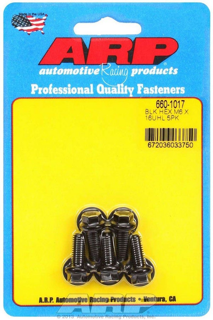 6mm x 1.00 x 16 6pt Bolt Kit 5pk