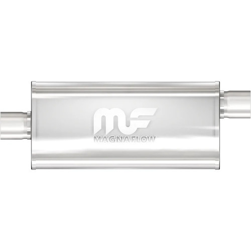 Stainless Muffler 2.5in Offset In/Center Out