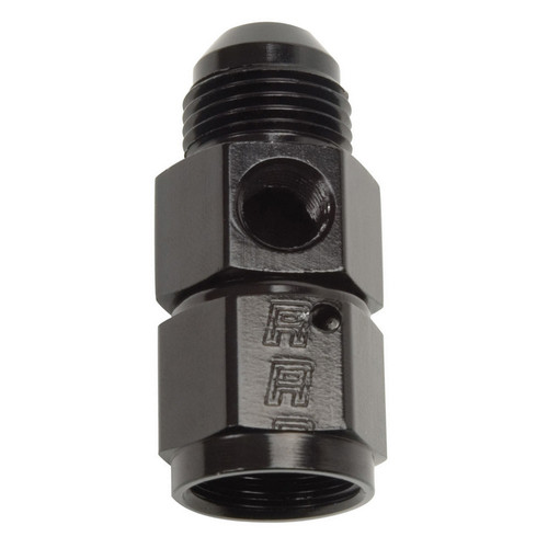 4AN F To M Fitting 1/8 Gauge Port Black