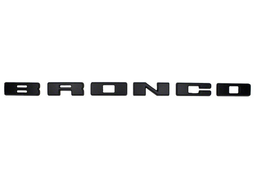 Bronco Grille Lettering Overlay Kit - Black