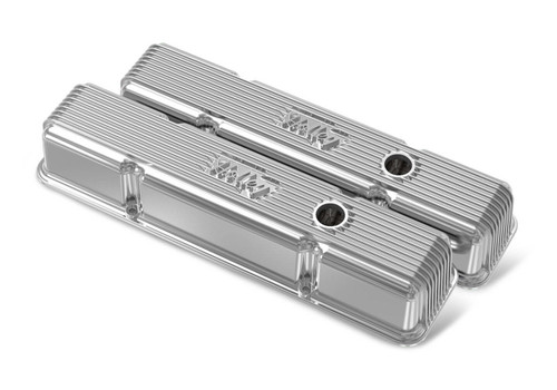 SBC Holley Die Cast Alm Valve Cover Set Polished