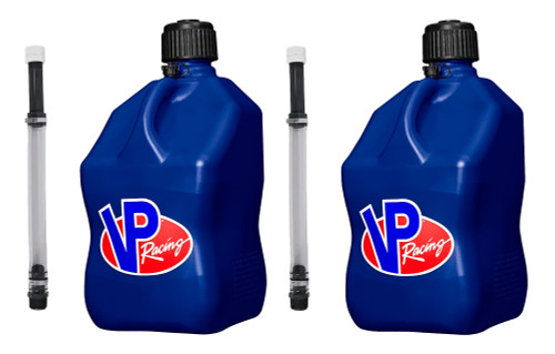 Utility Jug 5.5 Gal Blue Square w/Hose (2 Pack)
