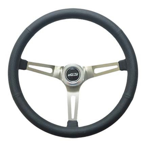 Steering Wheel Retro Leather Stainless Spokes