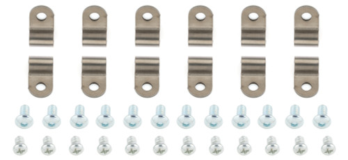 1/4in Stainless Steel Single Line Clamps 12Pk
