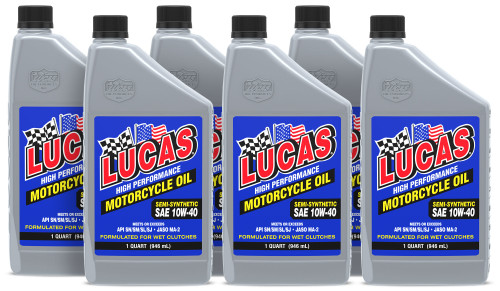 Semi-Syn 10w40 Motor- cycle Oil 6x1 Qt