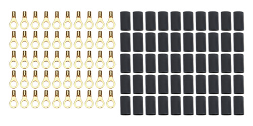 Ring Terminal #10 16-22 Ga w/Heat Shrink 50pk