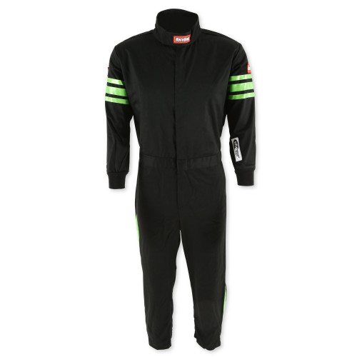 Black Suit Single Layer Kids XX-Small Green Trim