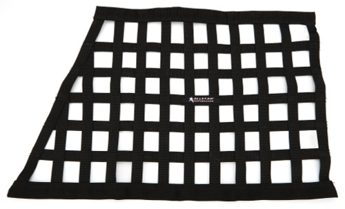 Window Net Ribbon Style Angled Black Non-SFI