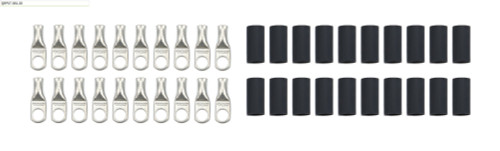 Ring Terminals 5/16in 6 Ga w/Heat Shrink 20pk