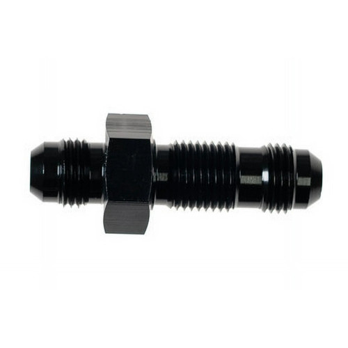 4AN Bulkhead Adapter Black Male Male Straight