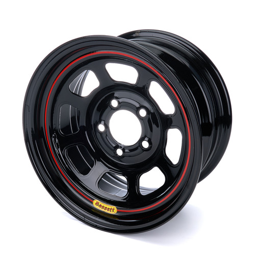 15x8 Wheel D-Hole Black