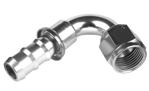 6AN 120 Degree AN/Push Lock Hose End Clear