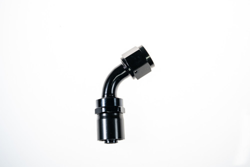 6AN 60Deg Crimp Hose End Black