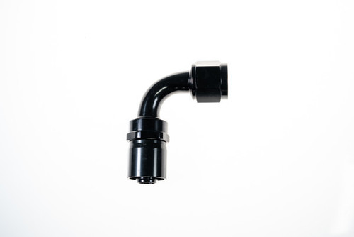 16AN 90Deg Crimp Hose End Black