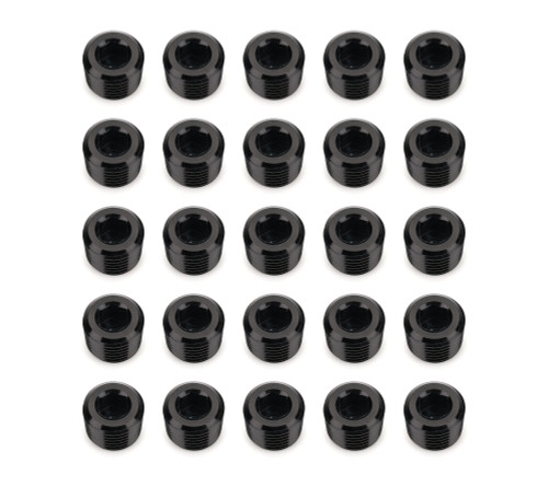 1/4in NPT Socket Head Pipe Plug 25/pkg Black