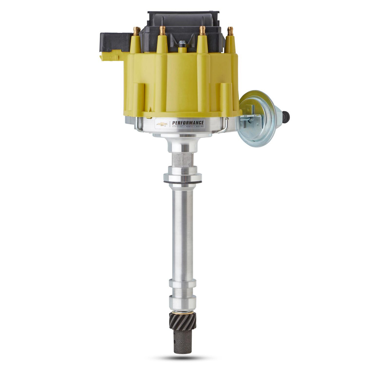 Chevrolet Performance Parts HEI Distributor; Chevy Small and Big Block V8 ; Melonized Steel Gear; Yellow Cap