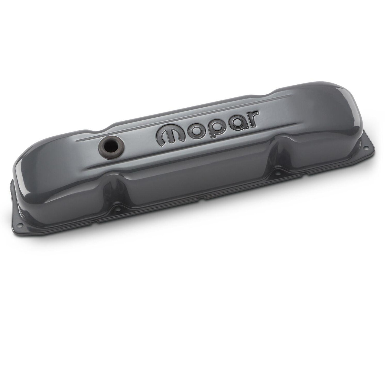 Proform Engine Valve Covers; Steel; Shark Gray; Mopar Emblem; Fits B/RB Big Block V8