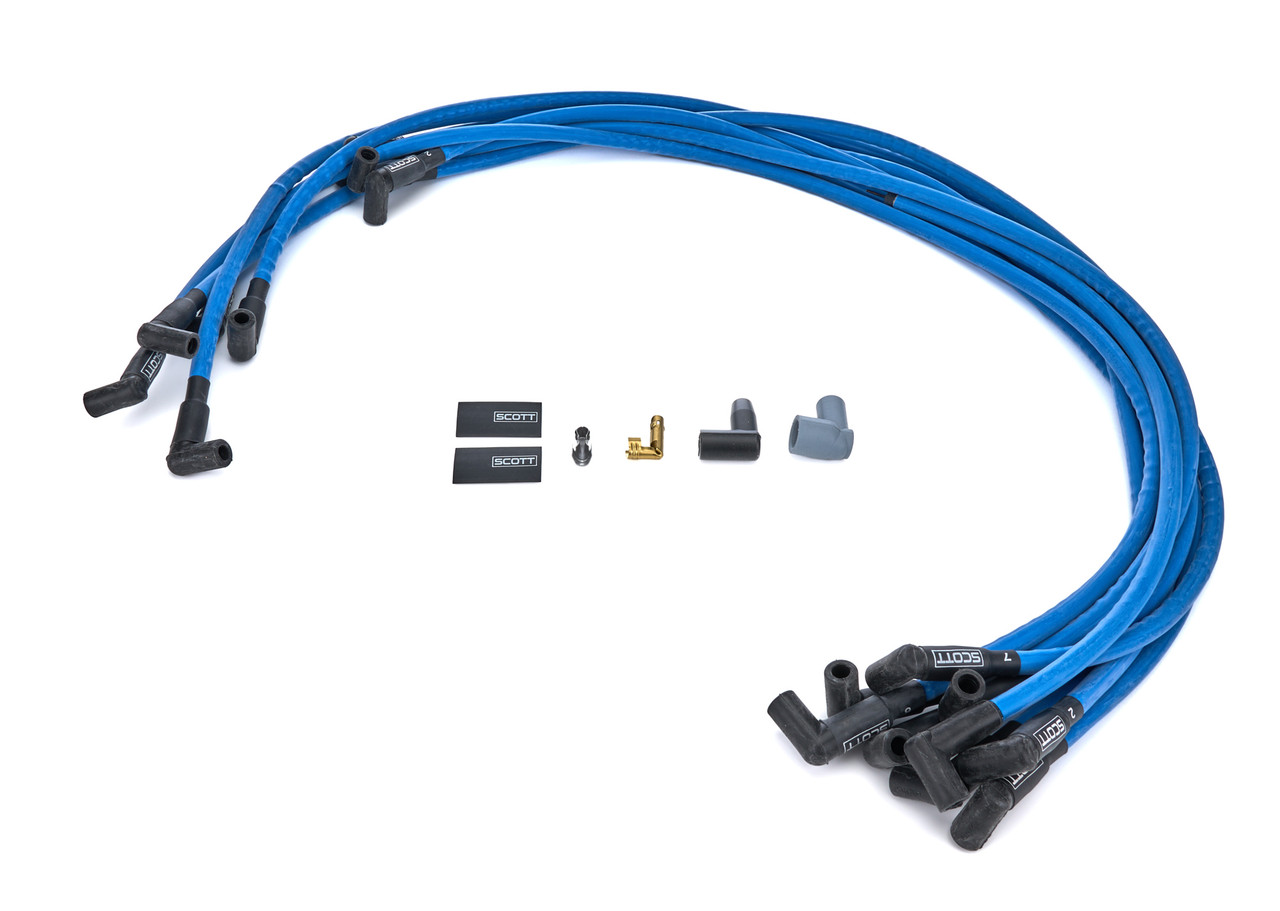 SBC Spark Plug Wire Set 90-Degree - Blue