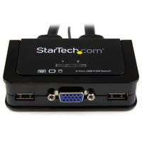 Startech 2 Port USB VGA Cable KVM Switch - USB Powered With Remote Switch - SV211USB