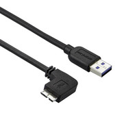Startech Slim Micro USB 3.0 Cable - M/M - Left-Angle Micro-USB - 0.5M (20In) - USB3AU50CMLS