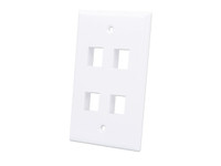 Intellinet 4-outlet Keystone Wall Plate - 772440
