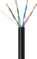 Enet CAT5E 24AWG 4PAIR CABLE 1000FT BLACK - C5E-STBK-1K-ENT