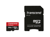 Transcend 64GB Microsdxc Class10 U1 W/Adapter - TS64GUSDU1