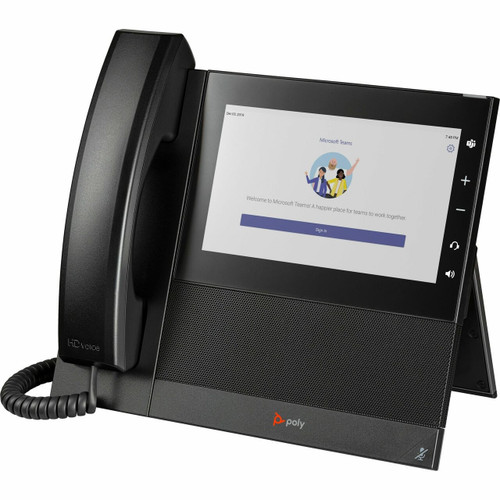 Poly CCX 600 IP Phone - Corded - Corded/Cordless - Wi-Fi, Bluetooth - Desktop, Wall Mountable - TAA Compliant - G2200-49780-025