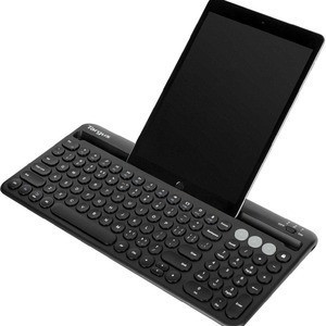 Targus Multi-Device Bluetooth Antimicrobial Keyboard with Tablet/Phone Cradle (Blue) - PKB86702US