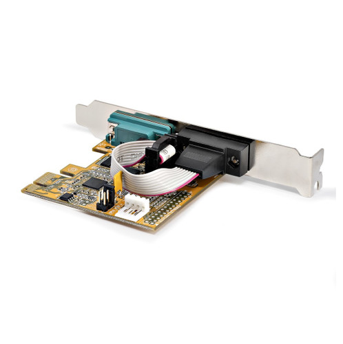 Startech 2-Port PCI Express Serial Card, Dual Port PCIe to RS232 (DB9) Serial Card, 16C1050 UART, COM Retention, Windows & Linux - 21050-PC-SERIAL-LP