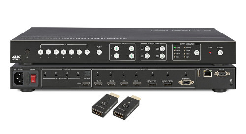 KanexPro 4K Video Tiler & Scaler Switcher w/ HDBaseT - HDBT-VTSC72-4K
