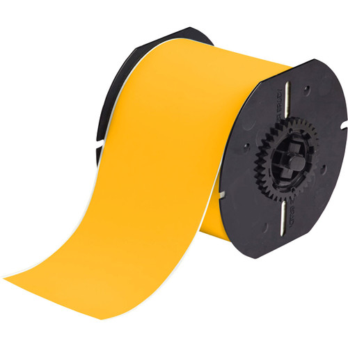Brady B30, B569, YEL, 2.25 X 100 FT FIT YELLOW - B30C-2250-569-YL