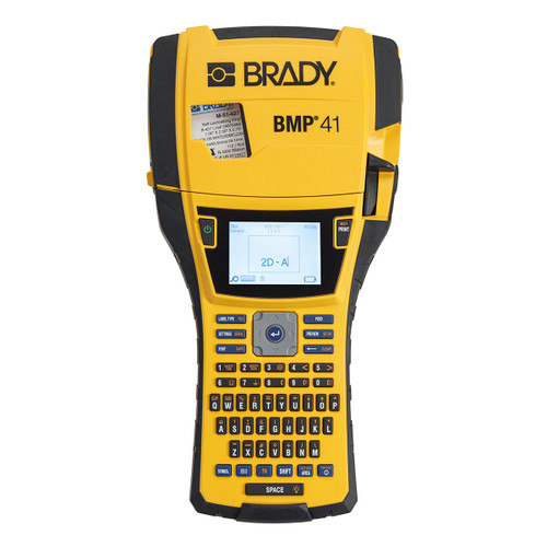 Brady BMP41 Printer (BMP41), Hard Case, BMP41 Rechargeable Battery Pack (BMP41-BATT), MC1-1000-595-WT-BK cartridge, USB Cable, AC Adapter (BMP41-AC), Product CD, Brady Printer Drivers CD and Quick Start Guide. - BMP41