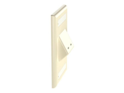 Panduit MINI-COM Classic Series Sloped Faceplates with Label and Label Cover - Faceplate - white - 1-gang - 2 ports - CFPSL2WHY