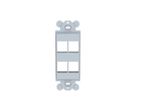 Panduit NetKey Module frame - Wall mount frame kit - black - 4 ports - NK4RMFBL