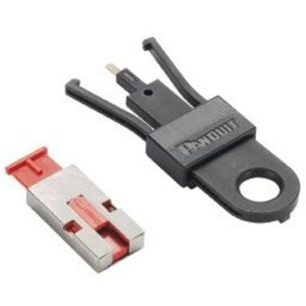 Panduit USB Type A Blockout Device - Jack module blockout - red - PSL-USBA-L