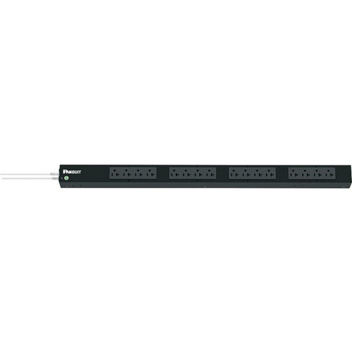 Panduit Basic Rack PDU - Power distribution unit (rack-mountable) - AC 120 V - 1-phase - input: Nema 5-20P - output connectors: 16 (NEMA 5-20R) - 0U - 10 ft - black - P16B07M
